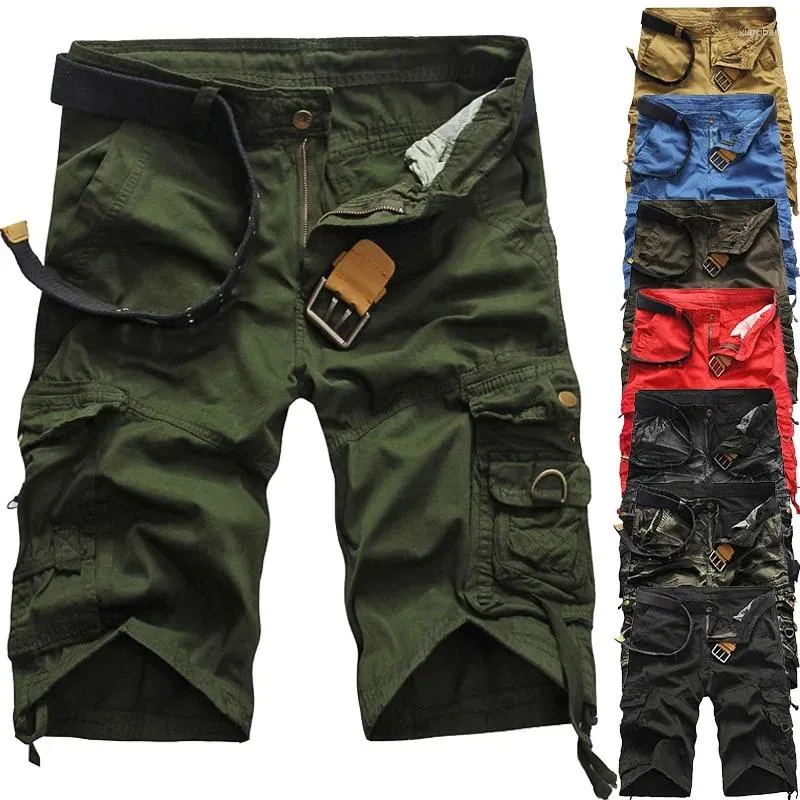 Pantalon masculin Menties Summer Classic Cargo Shorts décontractés Multi-Pocket Work Short