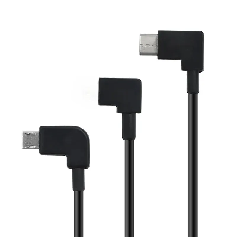 Câble USB 20cm pour le câble de charge rapide de type C courte 2,4a Câble de charge rapide Elbow 90 degrés USB C Micro USB Data Cable pour tous les smartphones