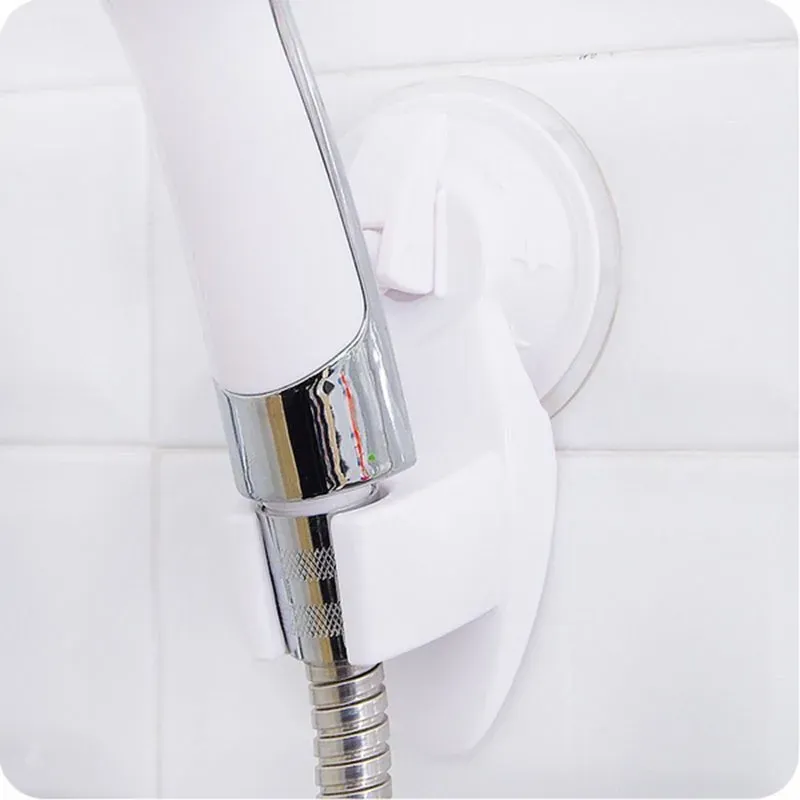 Badezimmerzubehör ein verstellbarer Duschkopf -Montage -Halterung Punch -Free Starker Saugnapfbecher Duschsitz Wasserhahn festgelegtes Düsenbasis