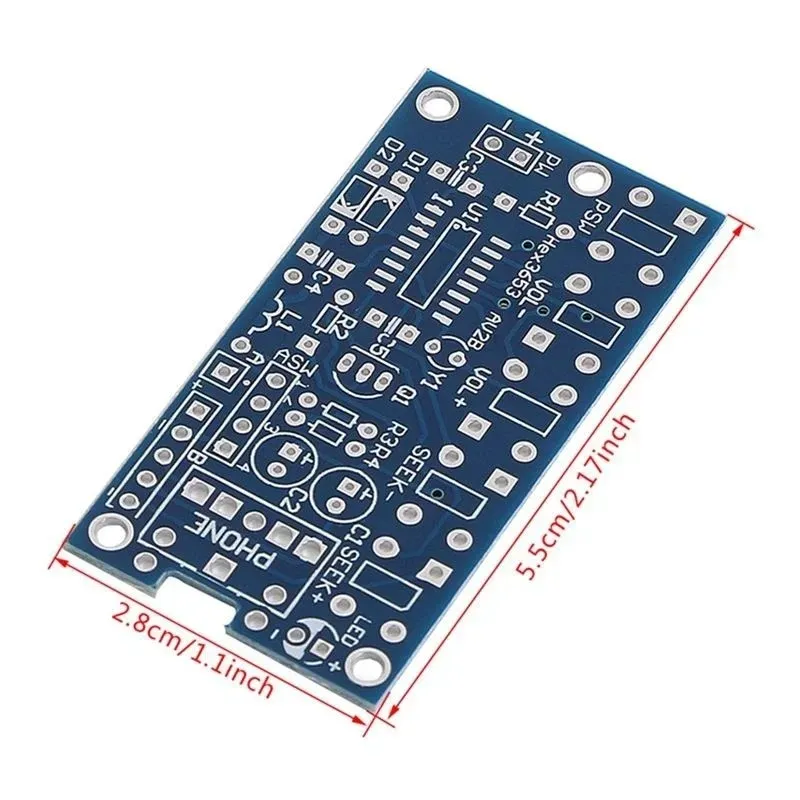 RDA5807 DIY Electronic Kits Wireless Stereo FM Radio Receiver Modul PCB 76MHz-108MHz DC 1,8 V-3,6 V