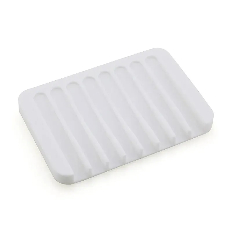 Piatto di sapone portatile morbido silicone sapone quadrate vaso di sapone drenaggio decorazioni gioielli Accessori bagno set di strumenti