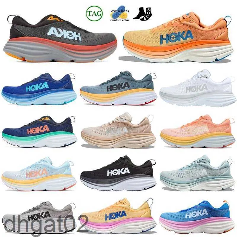 Hokka oone boondi 8 Running Hokkas Shoes Womens Platform Sneakers for Men Women Blakc White Harbor Mens Women Trainers Runnners Big Size 36-48