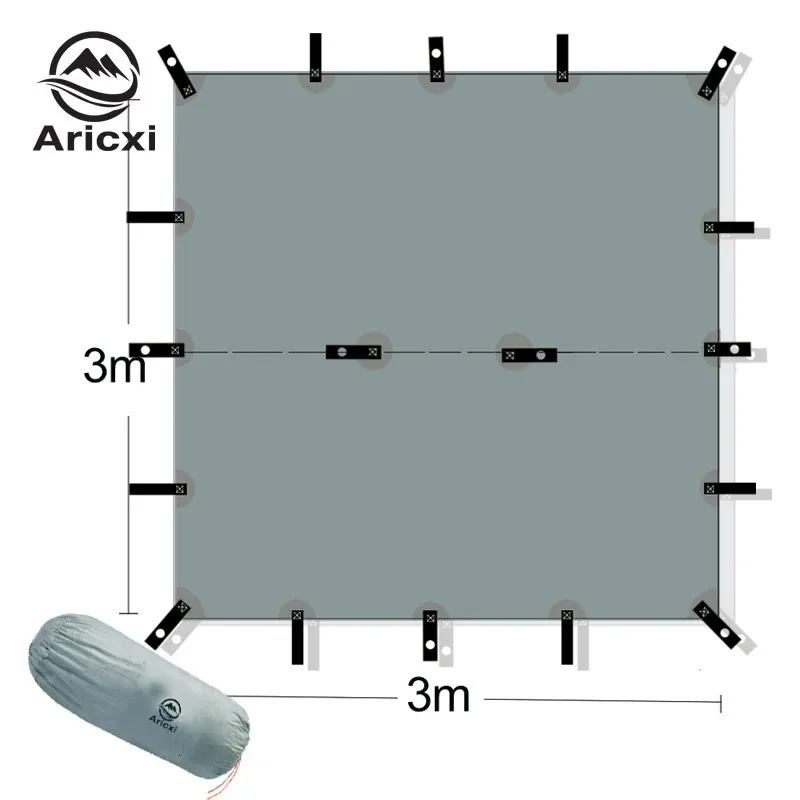 aricxi 15d السيليكون المطلي النايلون فائق القنب القنب في الهواء الطلق المظلة القنب الخفيف الوزن المحمولة ملجأ التخييم Sunshade Tarp 240417