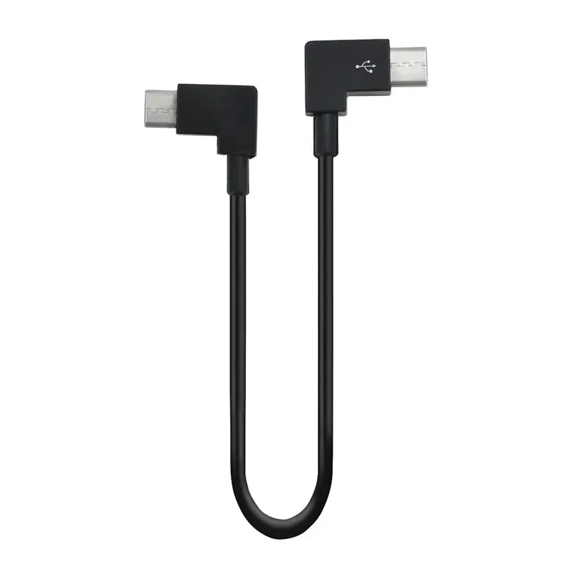 Câble USB 20cm pour le câble de charge rapide de type C courte 2,4a Câble de charge rapide Elbow 90 degrés USB C Micro USB Data Cable pour tous les smartphones