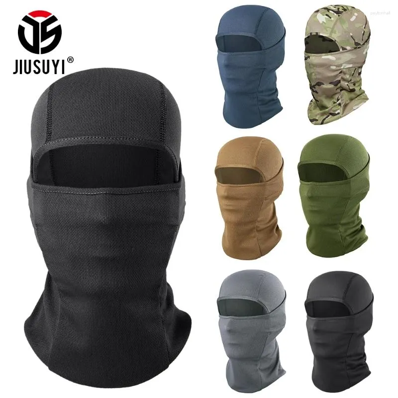 Boinas absorventes balaclava tampa de vento de vento de vento seco de máscara respirável Proteção UV Ciclismo de rosto cheio de rosto tático Chapé