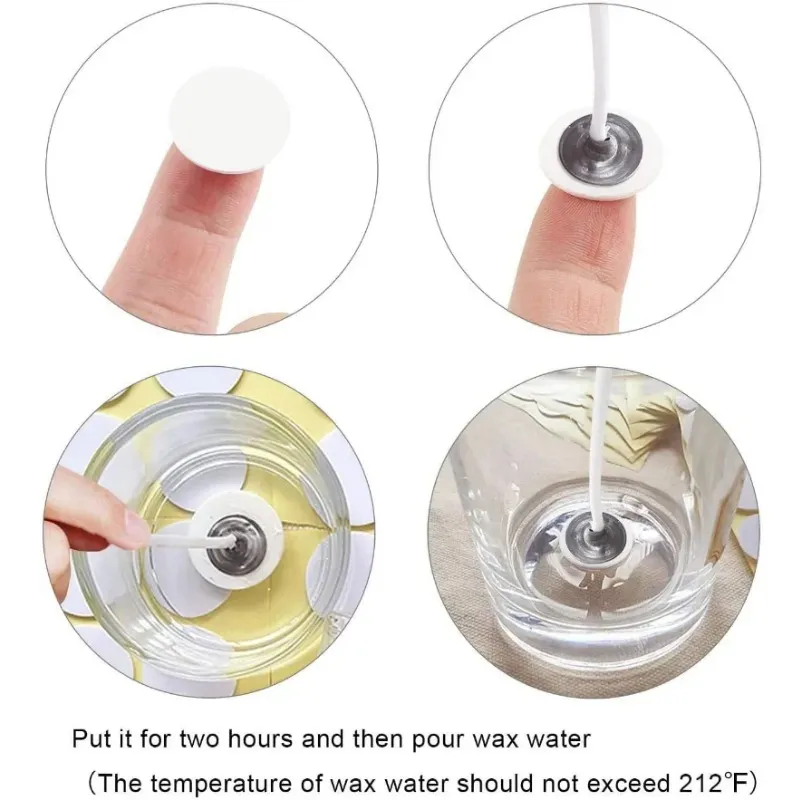 Dispositifs centrants de mèches de bougie en métal support de bougie en acier inoxydable en argent pour fabrication de bougies