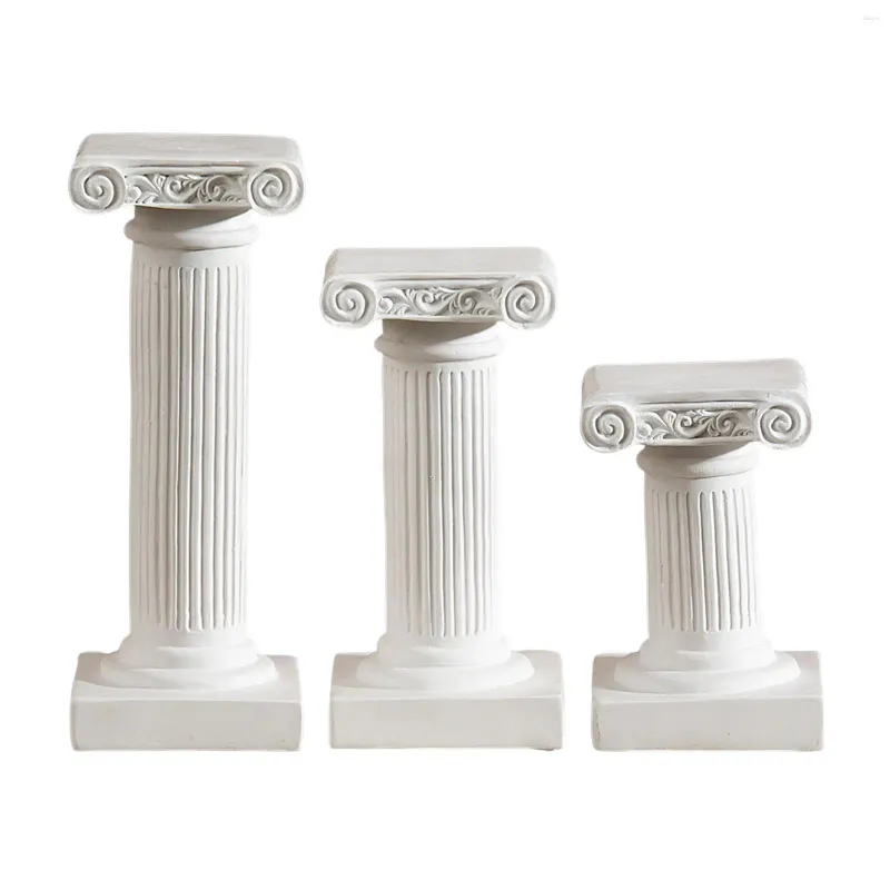 Держатели свечей мини -греческие колонны украшения столовые украшения алебастерная скульптура для свадьбы