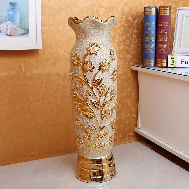Vasen Europäische Vase -Ornamente großes Wohnzimmer TV