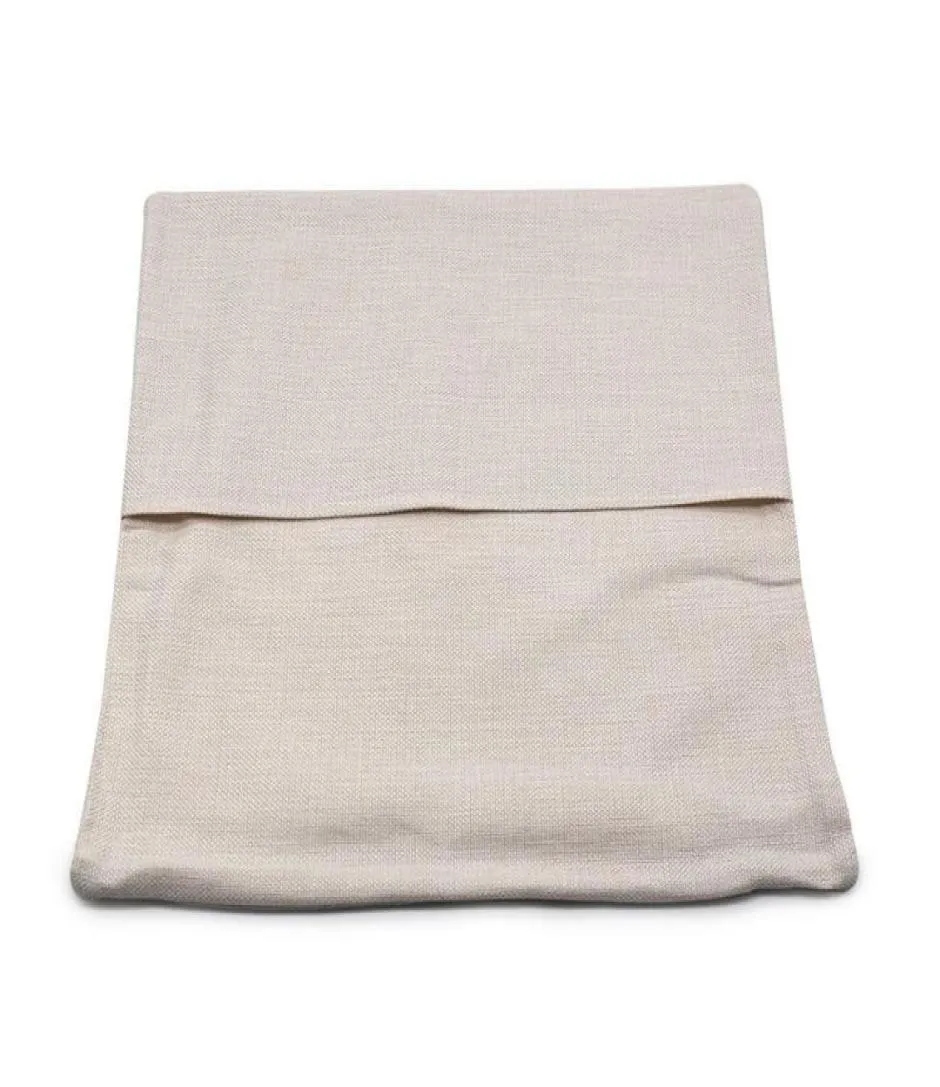 40x40cm sublimation Blank Book Pocket Pocket Oreiller Cover Solid Color DIY Polyester Linen Covers Home Decor4479454