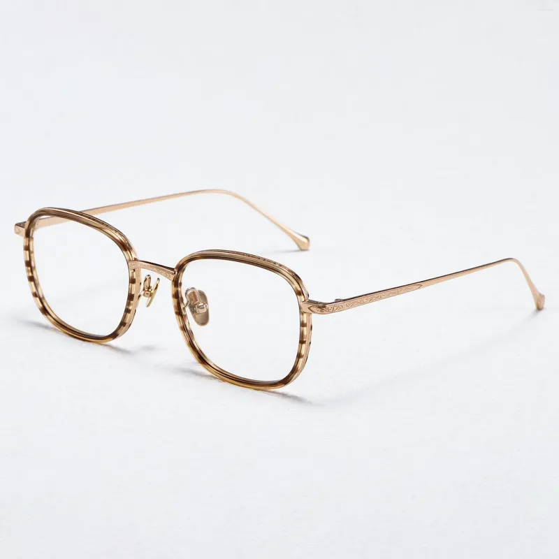 Óculos de sol óculos ópticos para homens mulheres designers retro M9014-2 Moda quadrada de titânio de fibra de vidro de fibra de vidro europeu e americano estilo
