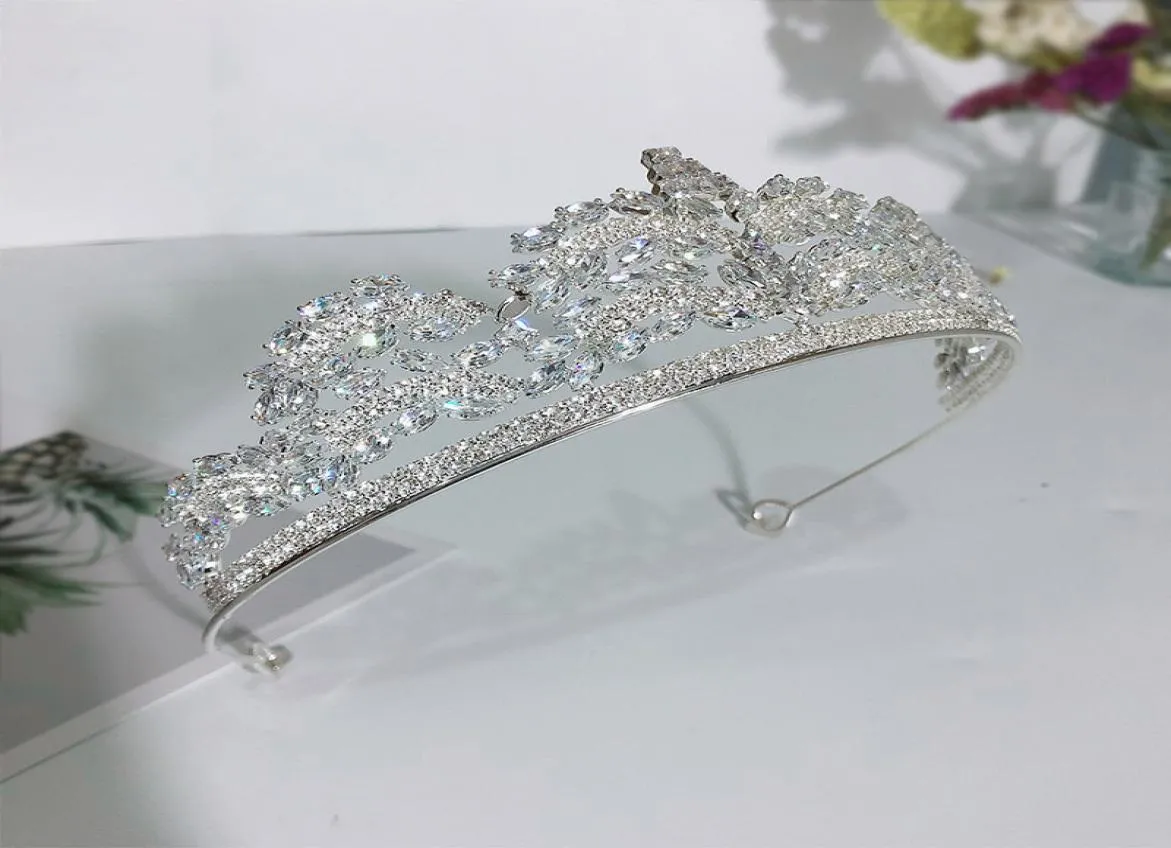 Accessoires de cheveux de mariage entièrement nuptiale Tiaras et couronnes Bandeaux pour femmes Bride Bride Noiva Diadema 20201849737