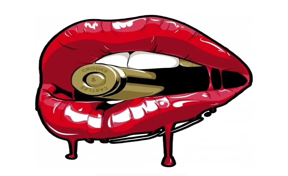 1614 см Red Lips Bullet Pvc Car Decorary DIY наклейка CA40098335152