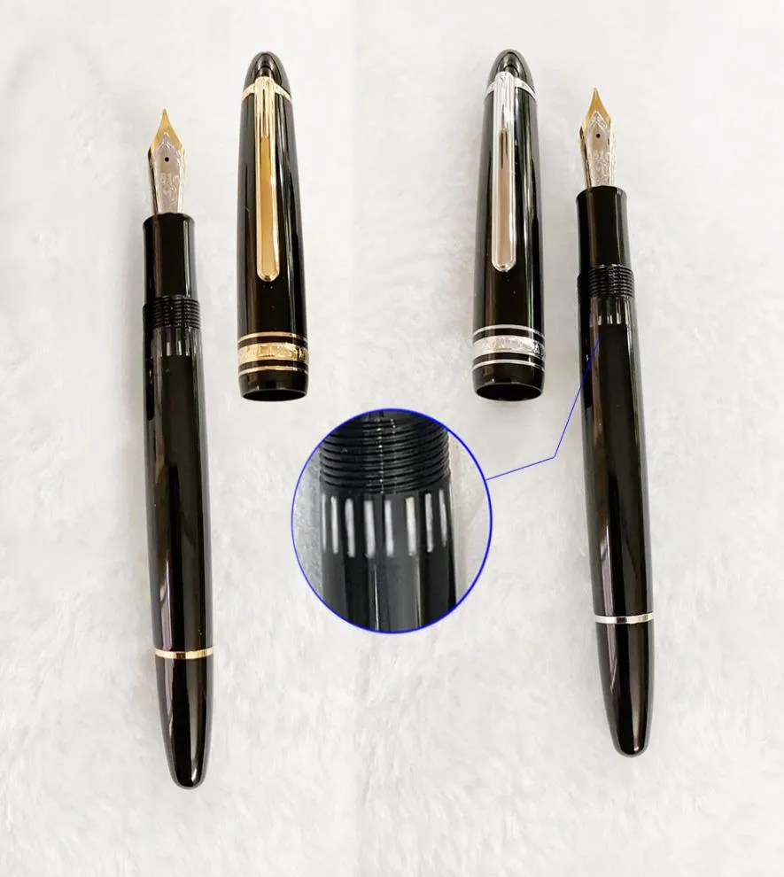 Yamalang 149 Black Resin Fountain Pen Visual Hollowed Out Design Write Ink Fountain Pennen met Series Number Stationery School Offi1251290