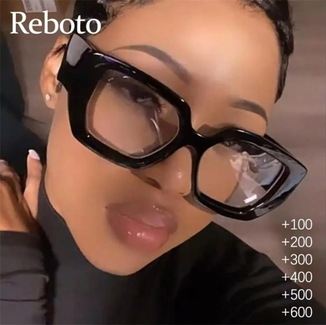 Okulary przeciwsłoneczne marka okularów do czytania recepty rama kwadratowy komputer przezroczyste kobiety okulary żeńskie duże optyczne naoczy 2512894