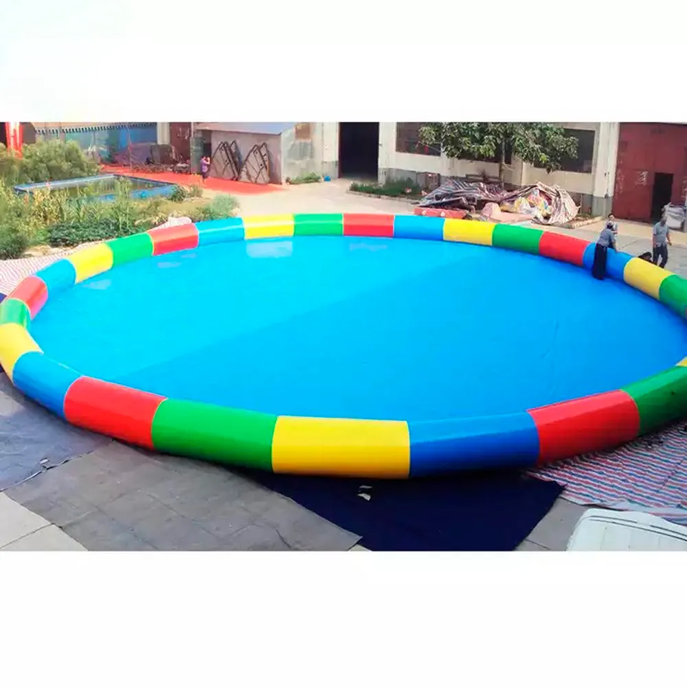 Round Grande piscine gonflable colorée pour les balles de marche d'eau d'été pêche les balles zorb