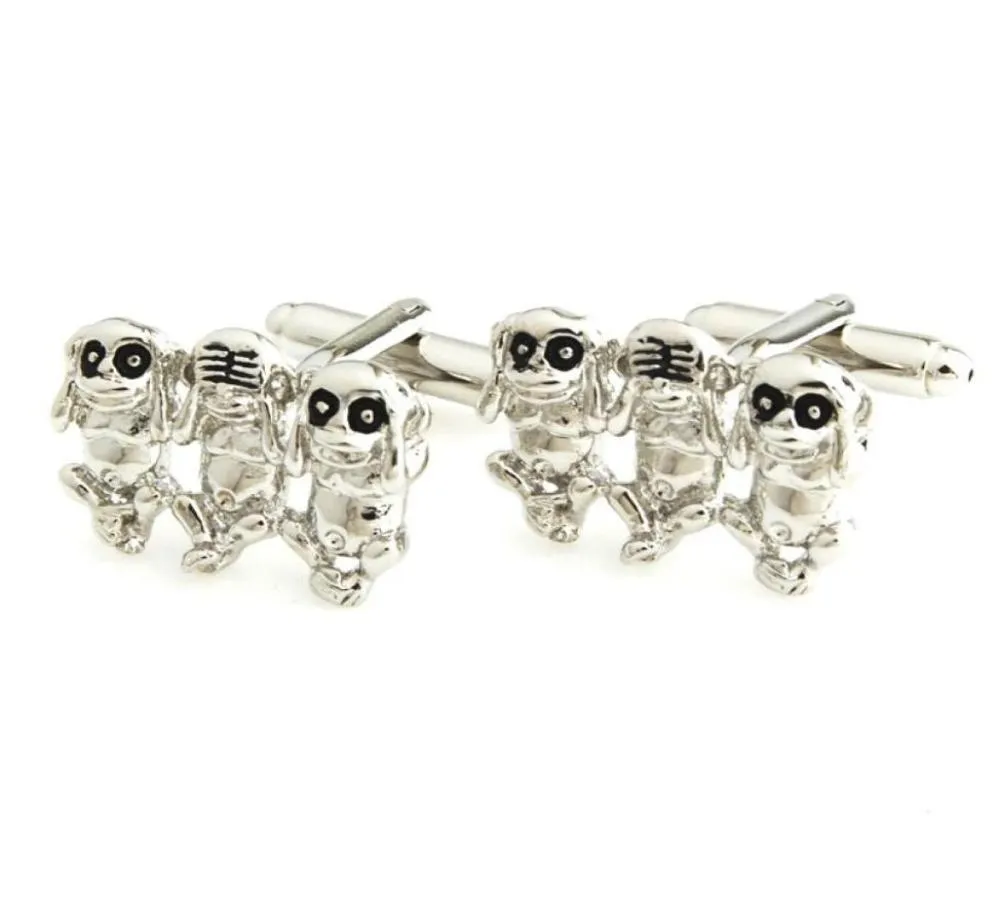 YH814 ROVA PERNAL CUFFLINKS FISH MONKE