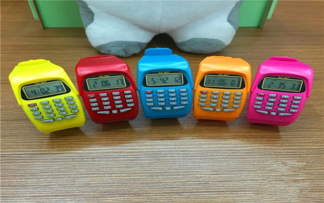 Mode Electronic Digital LED -klocka Casual Silicone Sports Watches For Kids Children Multifunction Calculator Arvur Colorful9016615