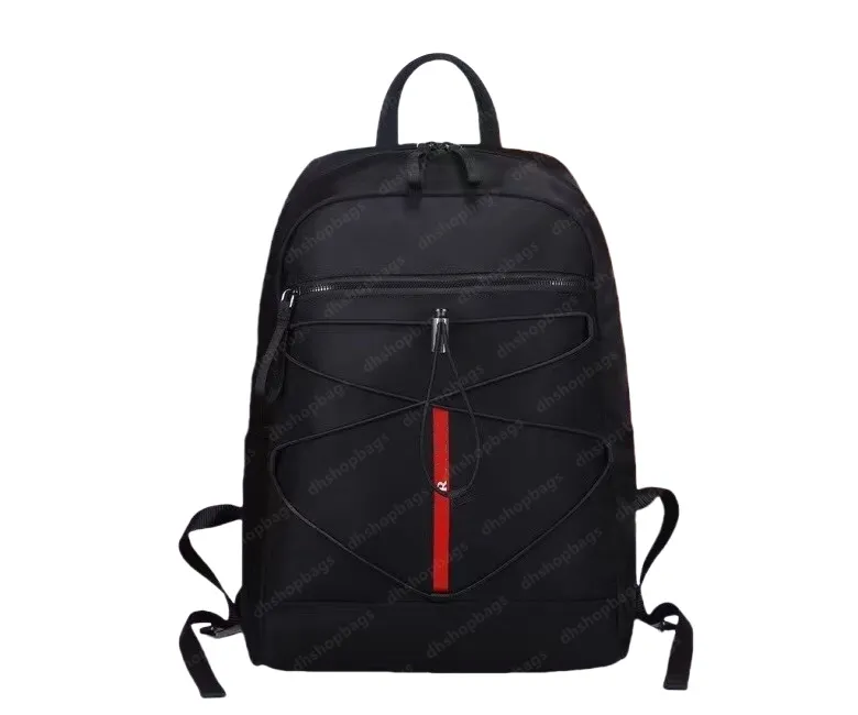 Damen wasserdichte Nylon Stoff Rucksack Großkapazität Freizeitweg Fallschirm Reißverschluss Mens Schoolbag Computertasche