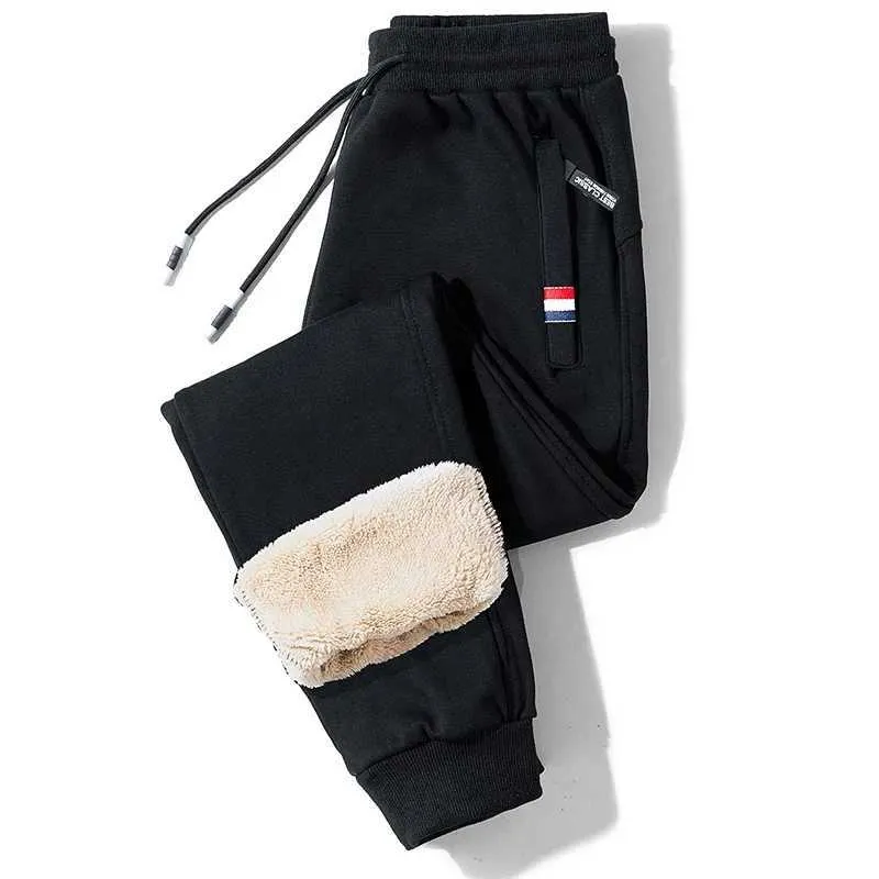 Herrenhosen Winter warme Wollhosen für Herren 2023 Lambswool Dicke lässige Hot -Sport -Hosen für Herrenhosen Marke hochwertige Mode -Herren Running Pantsl24056