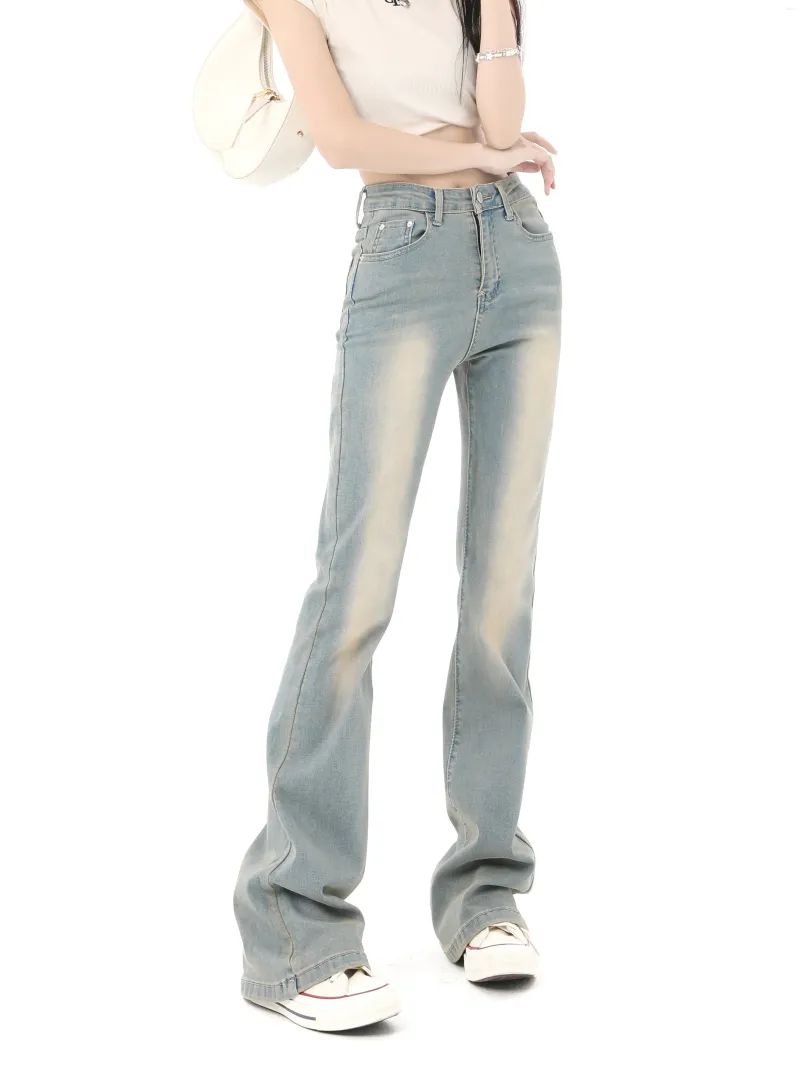 Jeans femminile 2024 Fashion Women Fare Gamba larga pantaloni di jeans casual design sensorio