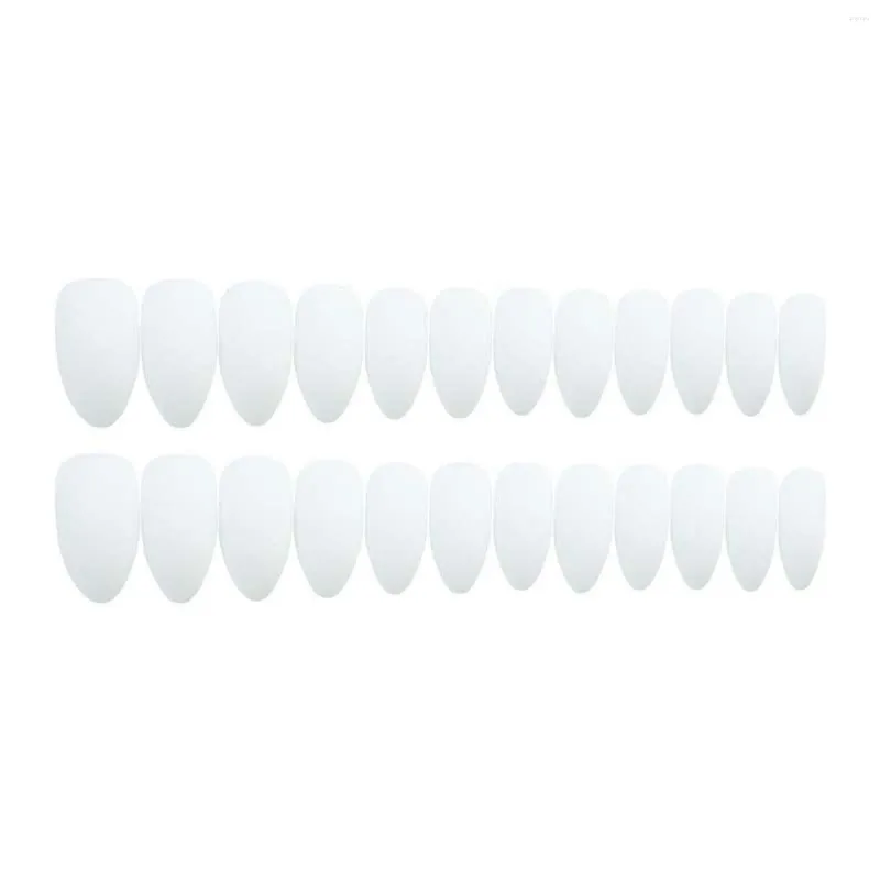 False Nails 24pcs Fake Nail White Pointed Head Artificial Ultra-flexible Reusable Long Lasting For Finger Decoration Home
