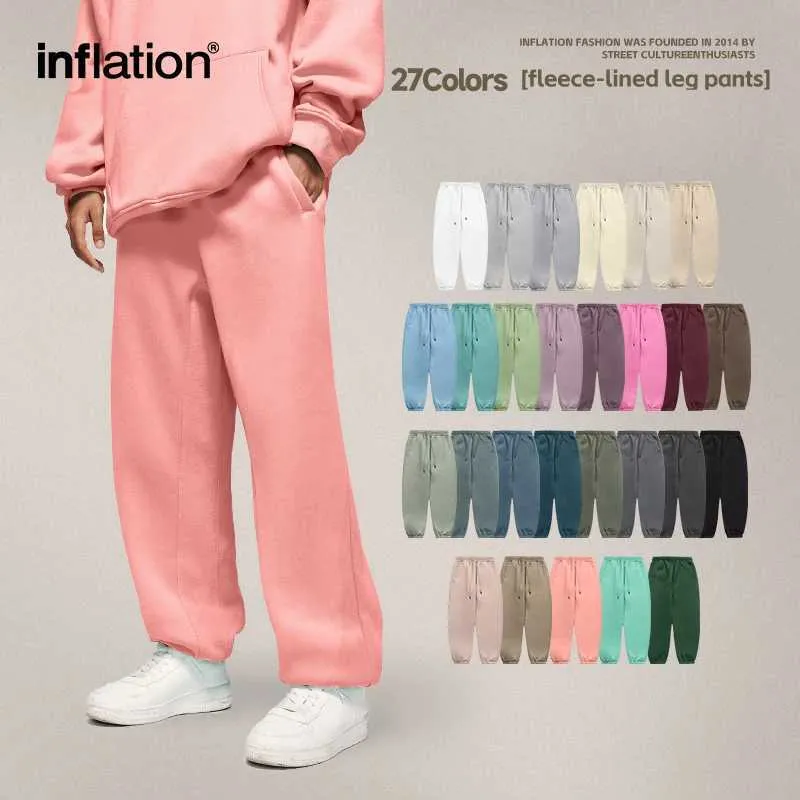 Męskie spodnie zimowe wełniane podszewki Pantging Pantging Unisex Candy w kolorze sznurka Talia Wygodne spodobliny