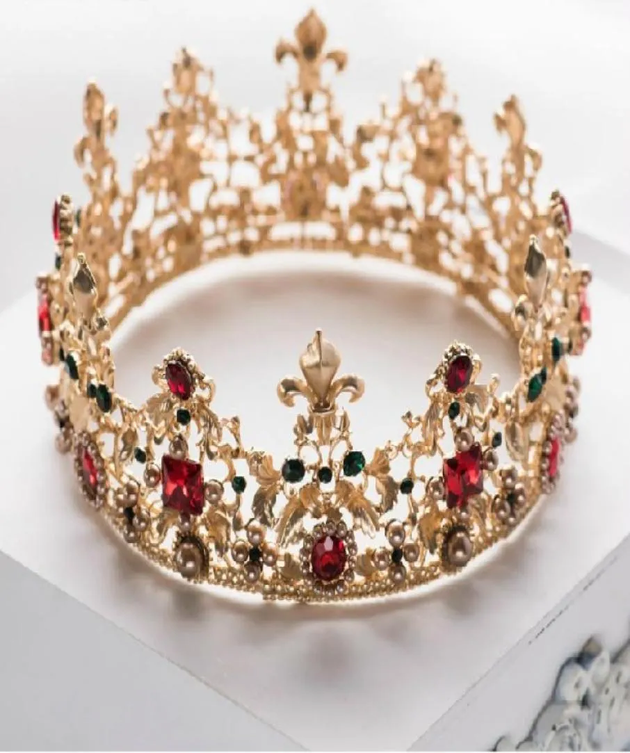 Baroque Wedding Bridal Queen Crowns Luxury Sparkle Pageant Rimestones Bijoux Tiaras Accessoires Femmes Fémir Bandeau Fash4592536