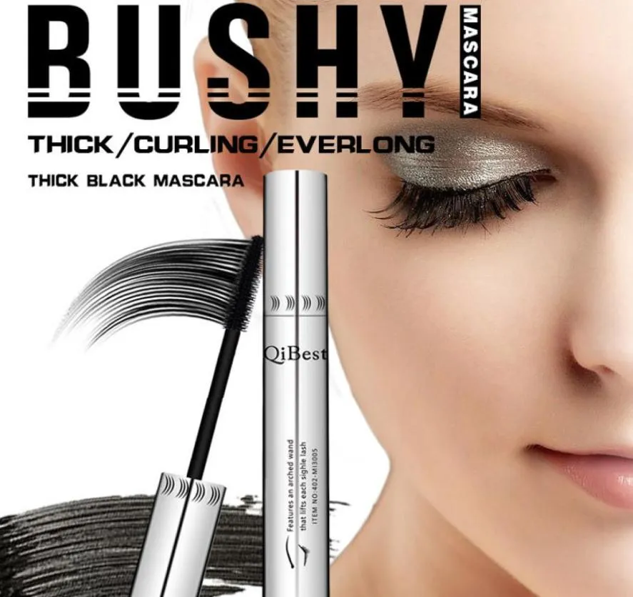 Qi Lash Power Extension Visible Thick Mascara Aluminum Waterproof Black Thickening Mascaras Pop Dense Lengthening Eyelash Make9280310