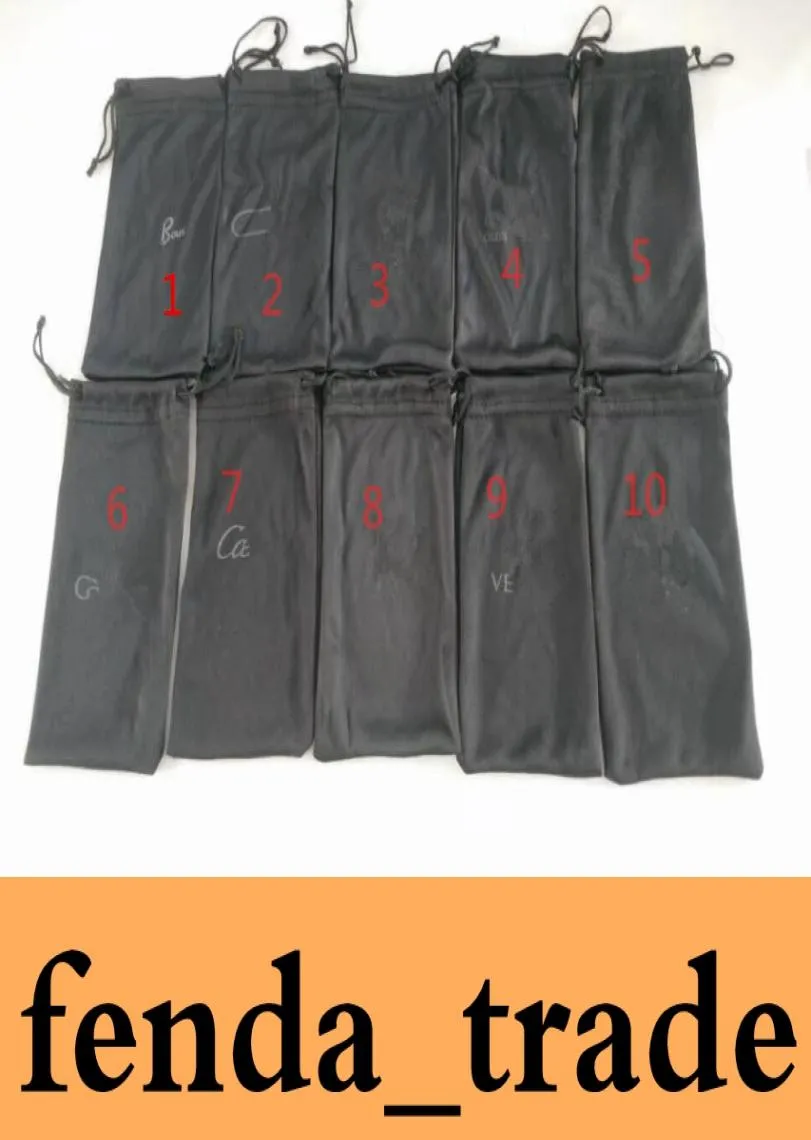 Güneş gözlüğü için siyah çantalar logo çantaları marka kalite fabrikası 10 renk seçenekleri normal boyut için takım elbise moq50pcs fast shi6338103