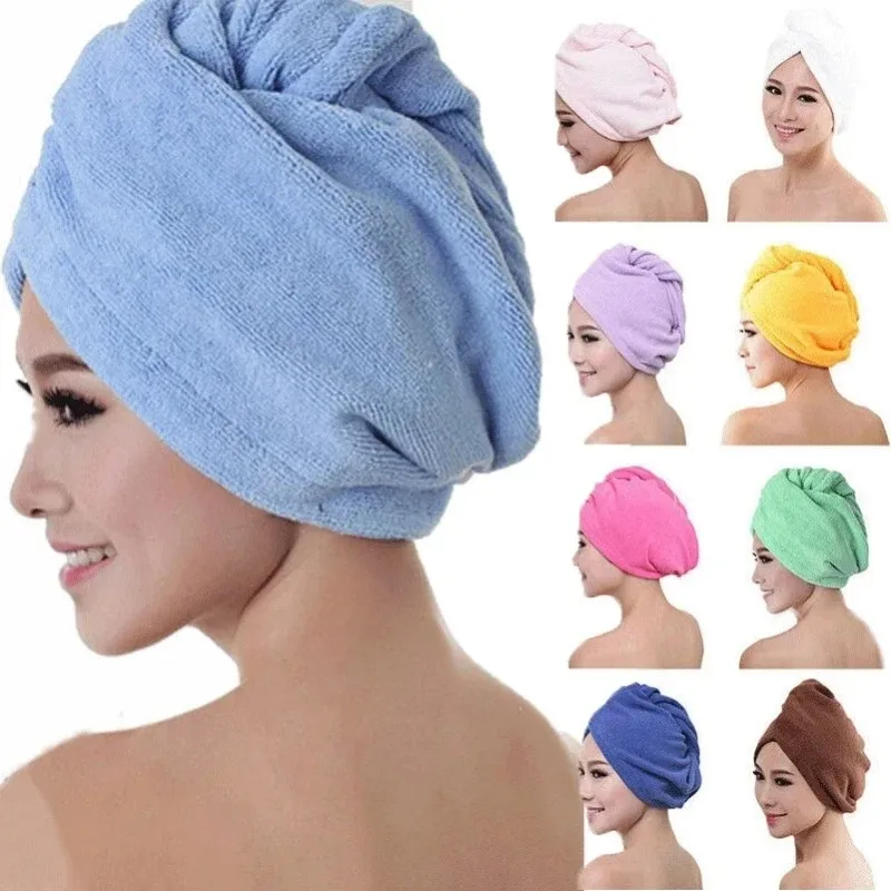 Swimming Towel Rapid Fast Drying Hair Hat Absorbent Towel Cap Turban Wrap Soft Shower Hat Head Bonnets for Women