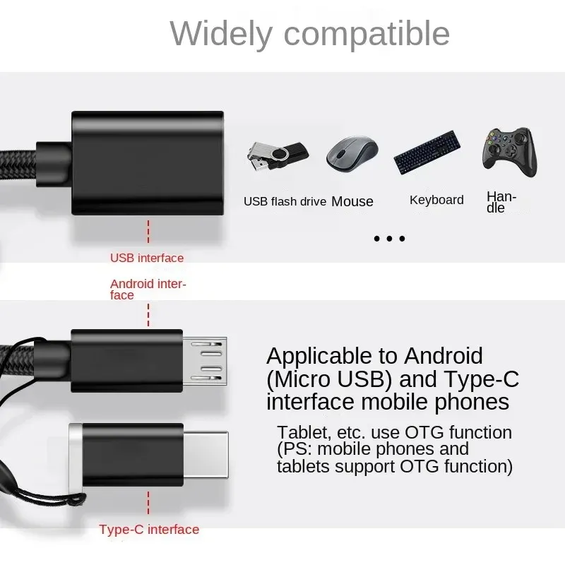 2 في 1 USB 3.0 كابل محول Type-C Micro USB إلى USB 3.0 واجهة شحن خط الكابل لمحول الهاتف المحمول للهاتف المحمول