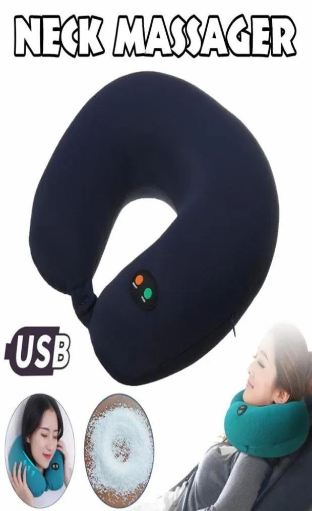 電気6モードUshaped Travel Cushion Cushion Pillow Neck Massager Vibration Cervical Pillow MassageリラックスファミリーCar6036308