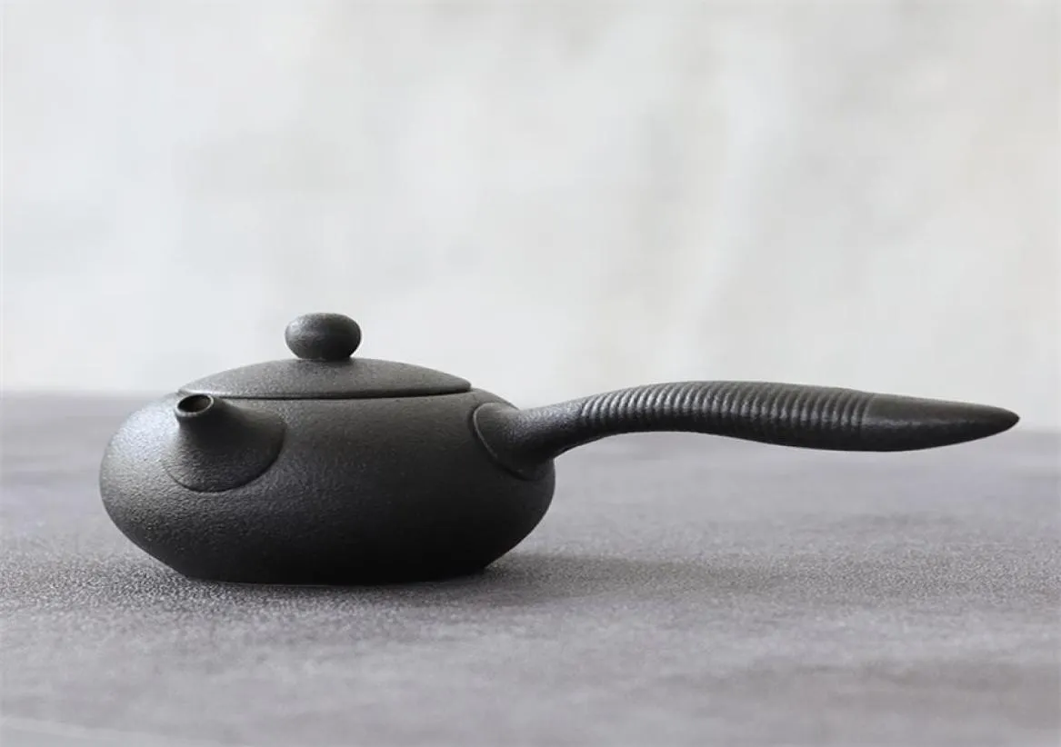 Luwu Black Ceramic Kyusu Teapot Kettle Pot Chinois Kung Fu Ensembles 150 ml 2108135165581