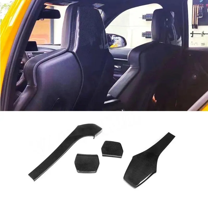 Couvre les sièges d'auto Termes de dos intérieure en fibre de carbone sec pour F80 M3 F82 F83 M4 F87 M2 Sedan 2014 - 2024 Coupé Couptible