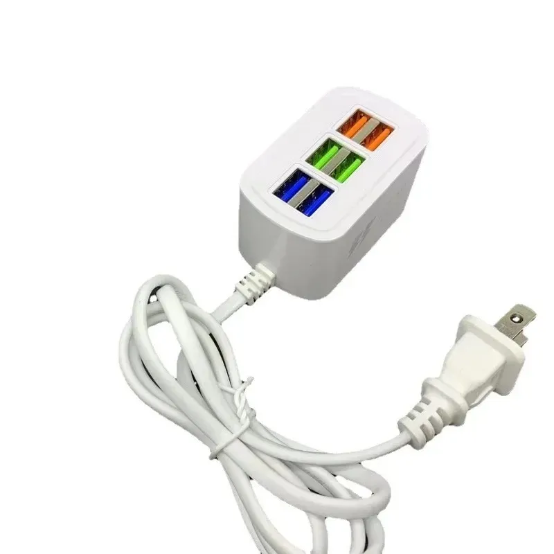 電話充電器USBパワーストリップ多機能クイック充電6ポートUSBミニ拡張ソケットハブスプリッター