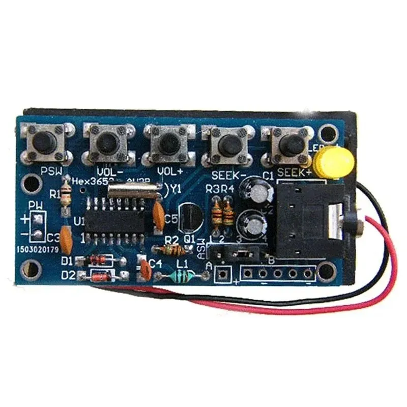 RDA5807 DIY Electronic Kits Wireless Stereo FM Radio Receiver Modul PCB 76MHz-108MHz DC 1,8 V-3,6 V