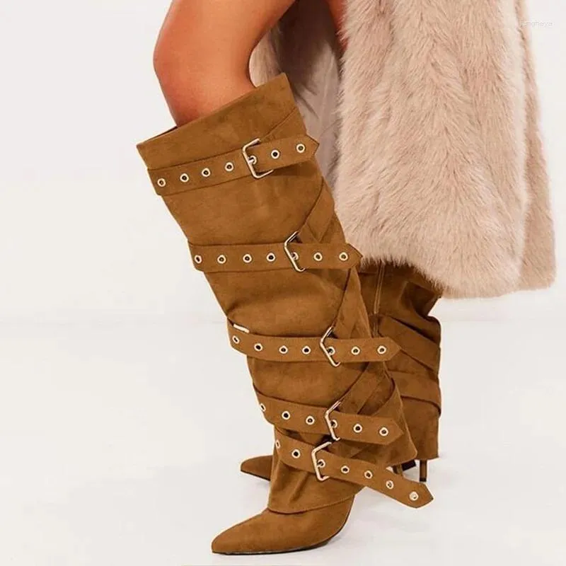 Bottes multiples sangles de boucle de ceinture