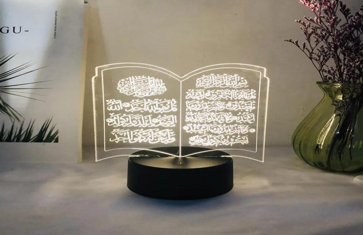 Eid Adha wakacyjne dekoracje DIY Lokalne LED Koran Light Eid Mubarak Ramadan Muzułmańska lampa Y2010063095744