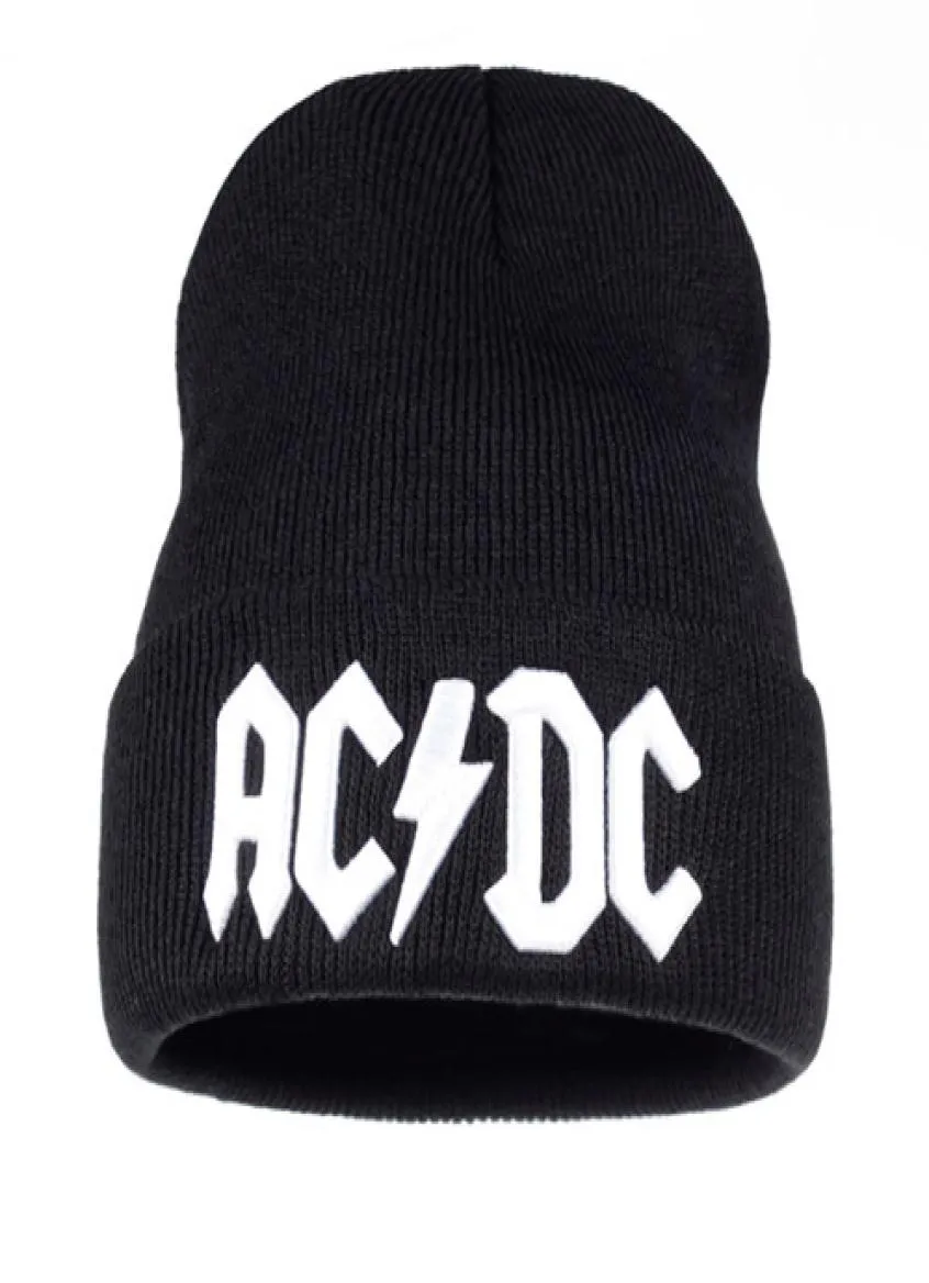 Men Winter Winter Warm Beanie Hat Rock AC/DC Rock Band Warm Winter Soft Kanties Hat Cap voor volwassen mannen Women9752573