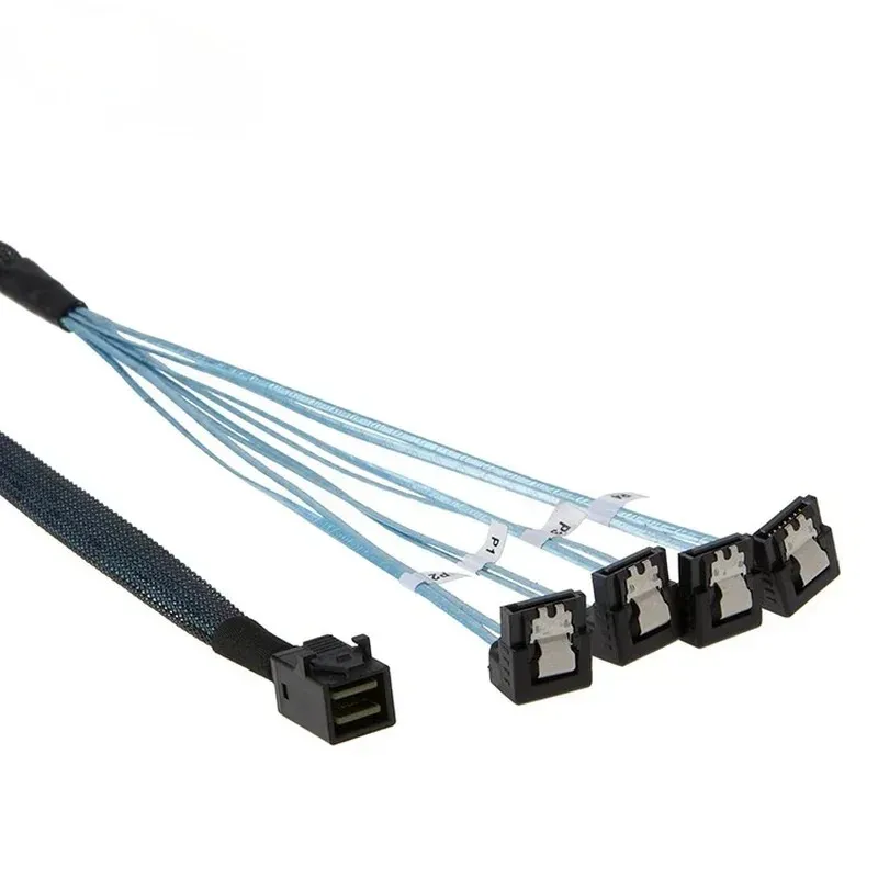 50 cm 100 cm interne Mini SAS SFF-8643 Host naar 4 SATA 7PIN Target Hard Disk 6GBPS Data Server Raid Cable Mini SAS Sata