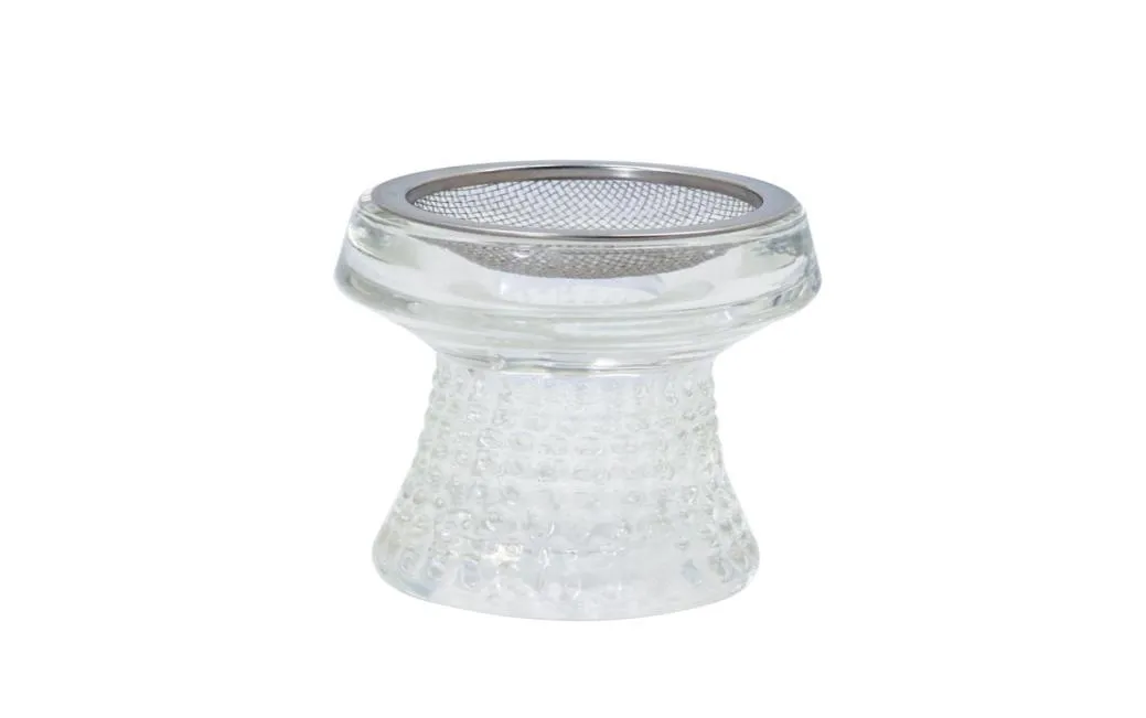 Clear Glass Hookah Bowls Premium Shisha Tobacco Bowl med rostfritt stål Mesh Chicha Narguile slangtillbehör4027182