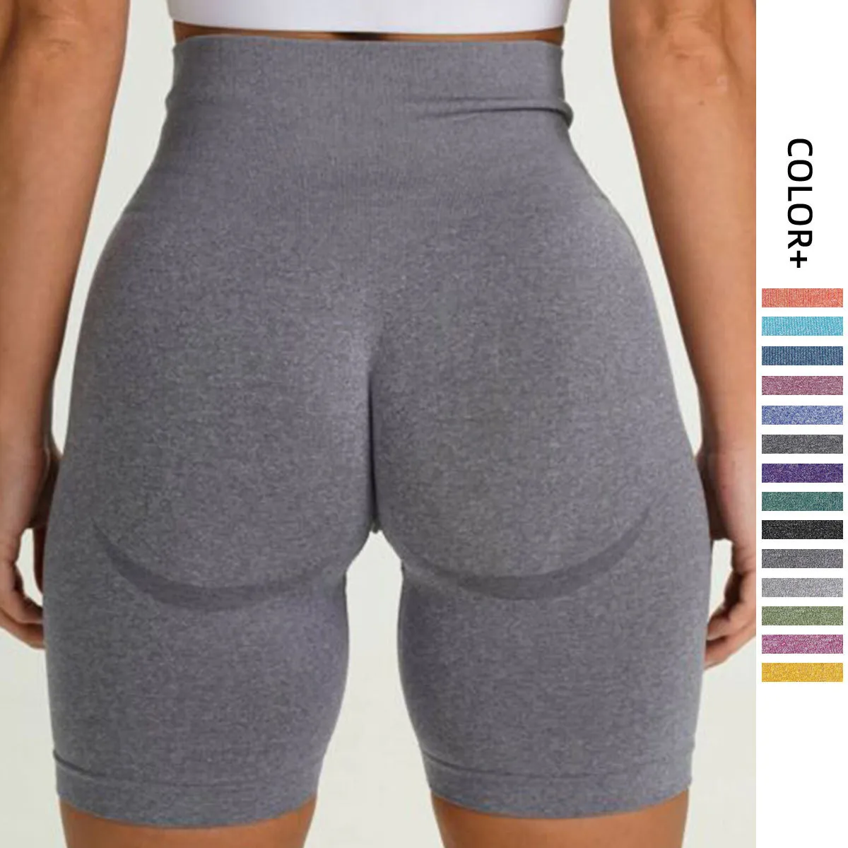 yoga pants no awkward thread hip lifting sports tight shorts quick dry short running gym pants