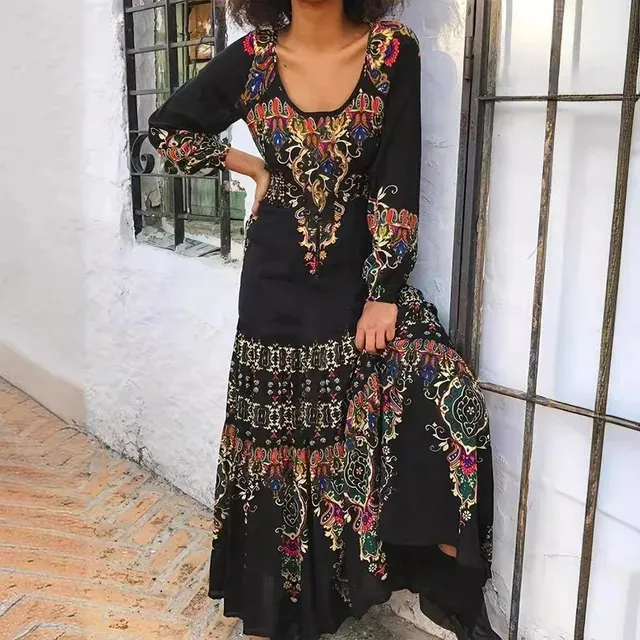 maxi dress tribal print Tribal Mirador Maxi Dress