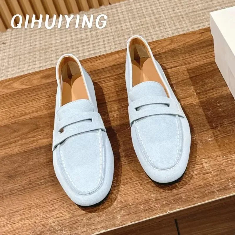 Chaussures décontractées QiHuiying Soft Kid Suede peu profonde Doudou Fabriqué à la main