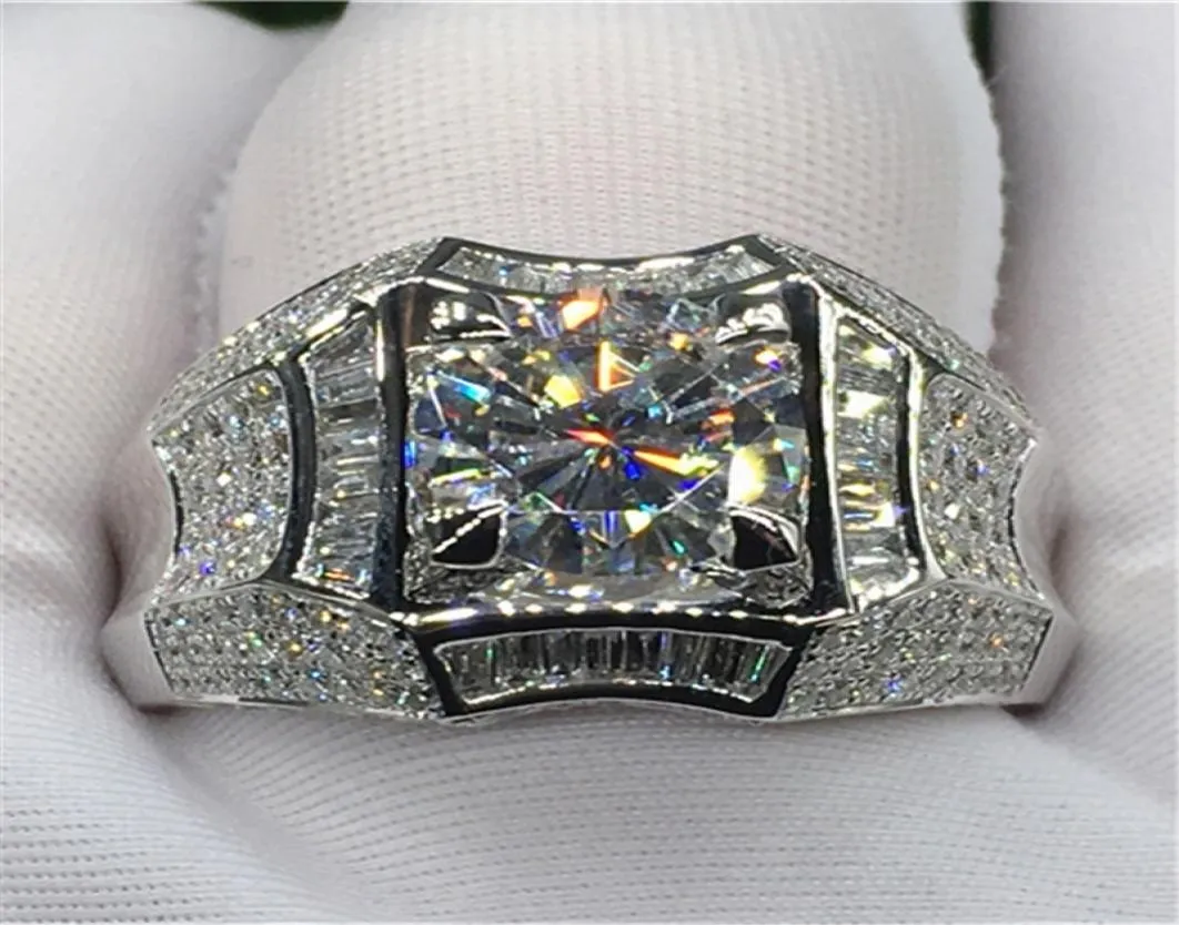 14K Gold 3 karat diamantring för män rock smycken anillo esmaltado silver 925 smycken bagu diamant bizuteria ringar 2011186577824