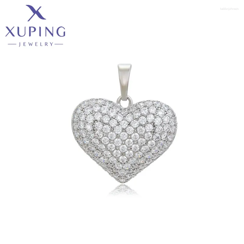 Colliers pendentifs xuping bijoux arrivée platine couleur coeur charme collier femmes filles exquise cadeau de la fête des mères x000749219