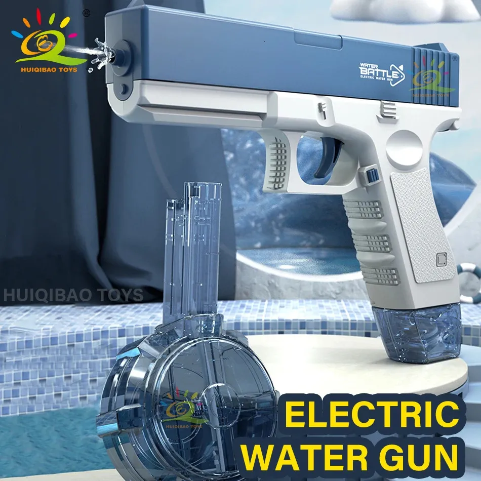 Huiqibao M1911 Electric Glock Water Gun Gun Toys Children Outdoor Beach Largecapacity Fun Firing Swime Pool Boys 240415
