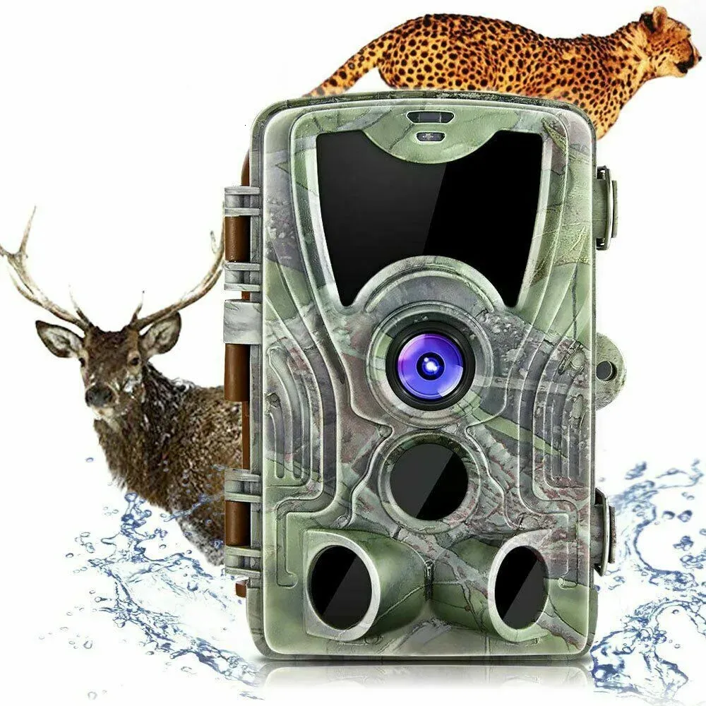 Ao ar livre 20MP 1080p HD Hunting Camera Night Vision PO Video Videoveillance Trail Wildlife Trail IP66 Traps à prova d'água CAM 240426