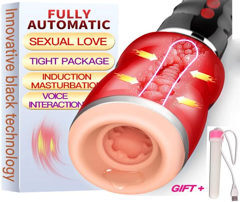 Lonoge ustne seks ssący Automatyczny mężczyzna masturbator dla mężczyzny silikonowa pochwa prawdziwa cipka jęk wibrator sex zabawki dla mężczyzn erotycznych y1119835