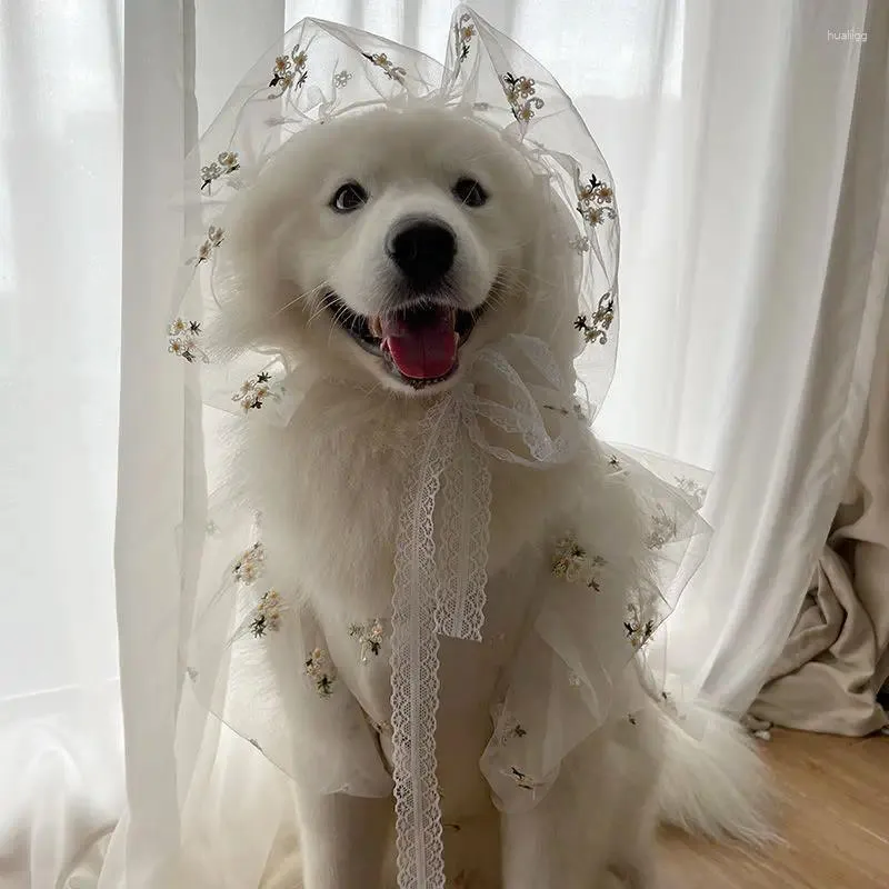 Dog Apparel Pet Large Dogs Spring Summer Clothes Thin Wedding Suit Dress Satsuma Golden Hair Hat